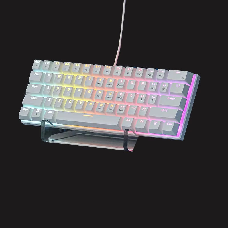 Teclado Mecanico 60% Gaming Keyboard Gamer Mechanical Keyboards Pc Teclados Laptop Oficina Mini Key Board Klavye Teclas White