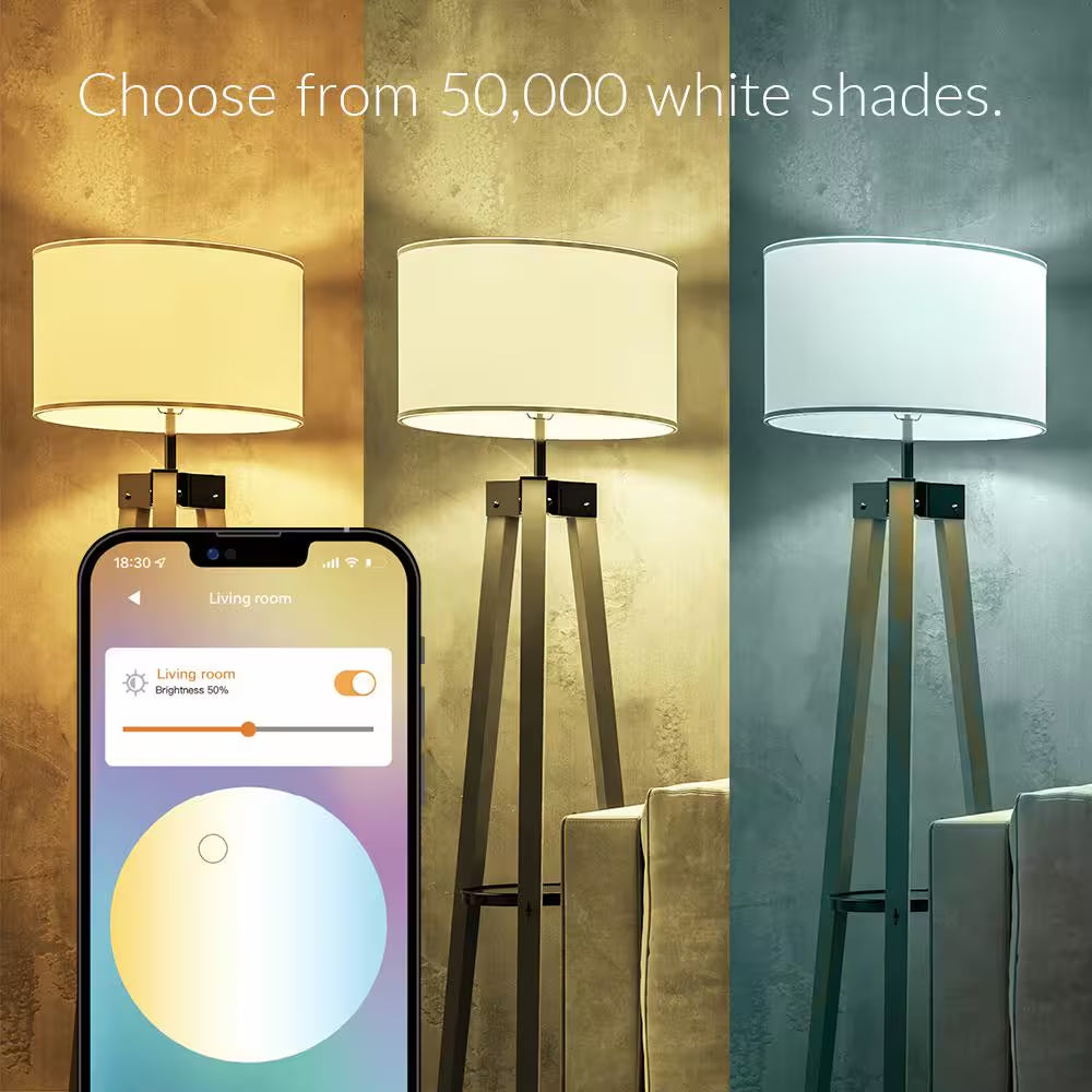 ERIA 60-Watt Equivalent A19 Dimmable CRI 90 plus Wireless Smart LED Light Bulb Tunable White (2-Pack)