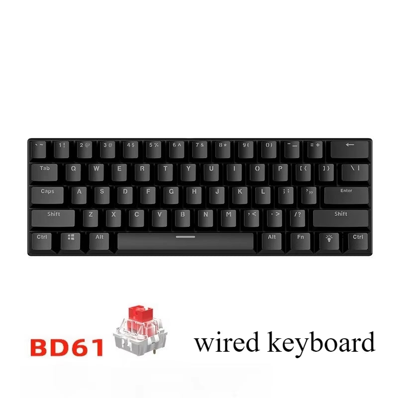Teclado Mecanico 60% Gaming Keyboard Gamer Mechanical Keyboards Pc Teclados Laptop Oficina Mini Key Board Klavye Teclas White