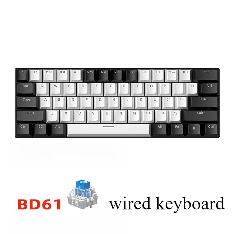 Teclado Mecanico 60% Gaming Keyboard Gamer Mechanical Keyboards Pc Teclados Laptop Oficina Mini Key Board Klavye Teclas White