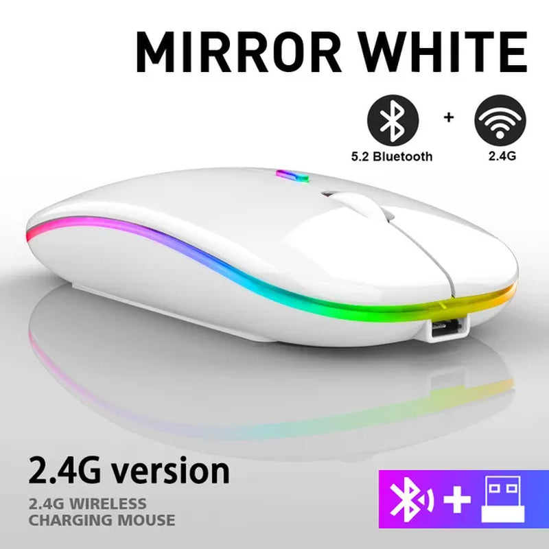 Kabellose Maus Mit Rgb-Led-Beleuchtung – Ohne Batterien