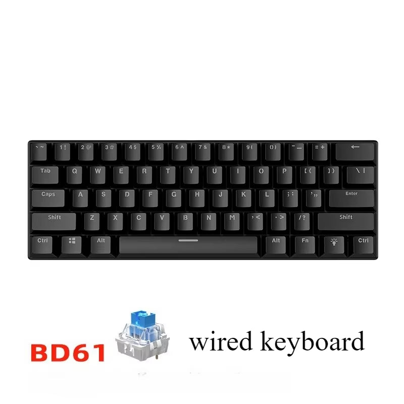 Teclado Mecanico 60% Gaming Keyboard Gamer Mechanical Keyboards Pc Teclados Laptop Oficina Mini Key Board Klavye Teclas White
