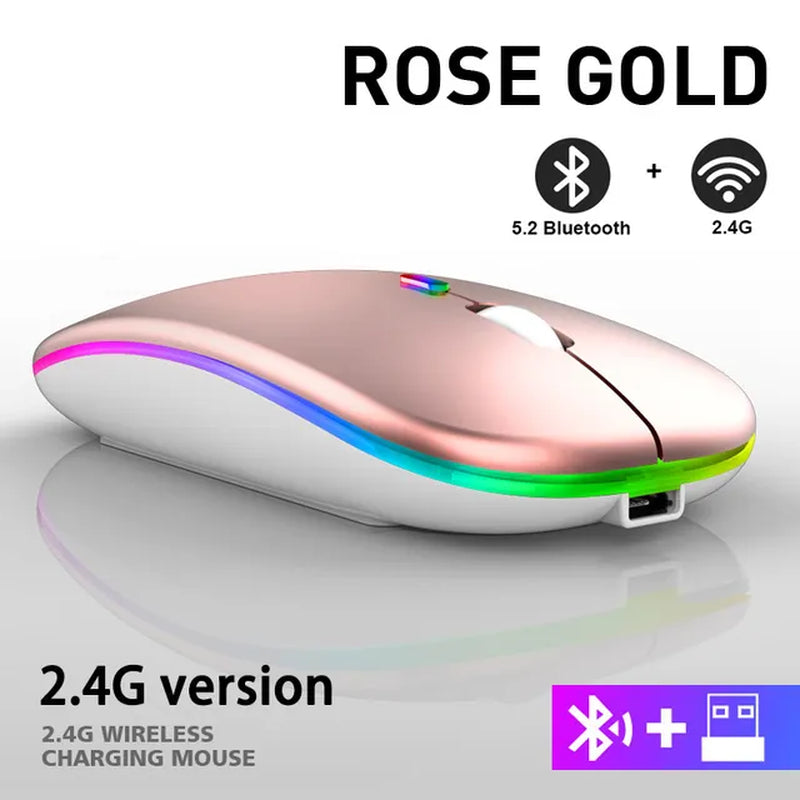 Kabellose Maus Mit Rgb-Led-Beleuchtung – Ohne Batterien