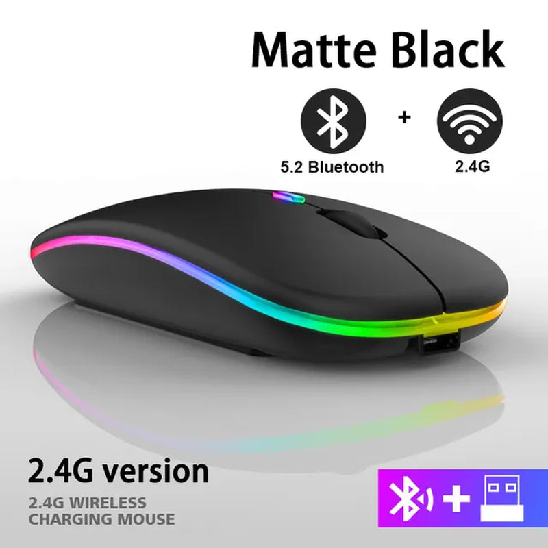 Kabellose Maus Mit Rgb-Led-Beleuchtung – Ohne Batterien