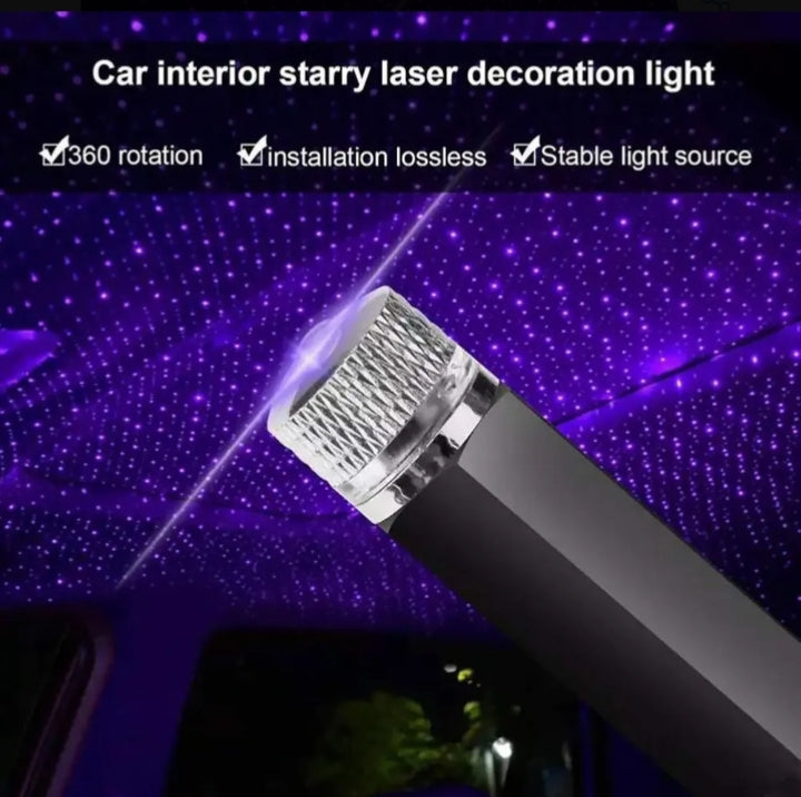 USB LED Star Projector Night Light, Auto Roof Lights, Adjustable Romantic Galaxy Flexible Interior Car Lights, Portable Night Lamp Decorations for Car, Ceiling, Bedroom, Party